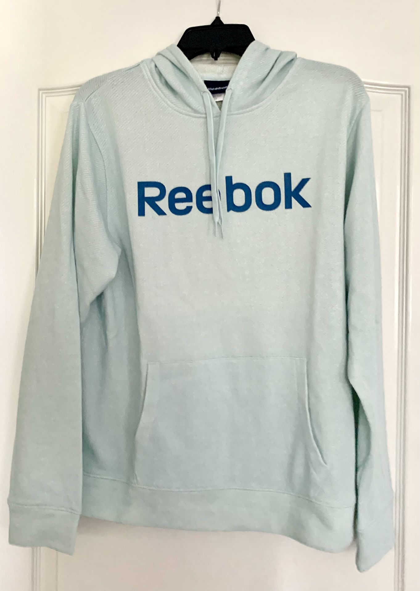 Reebok Unisex Boy’s Girl’s Hoodie Cropped Light Blue Teal Pull Over size XL NEW WT
