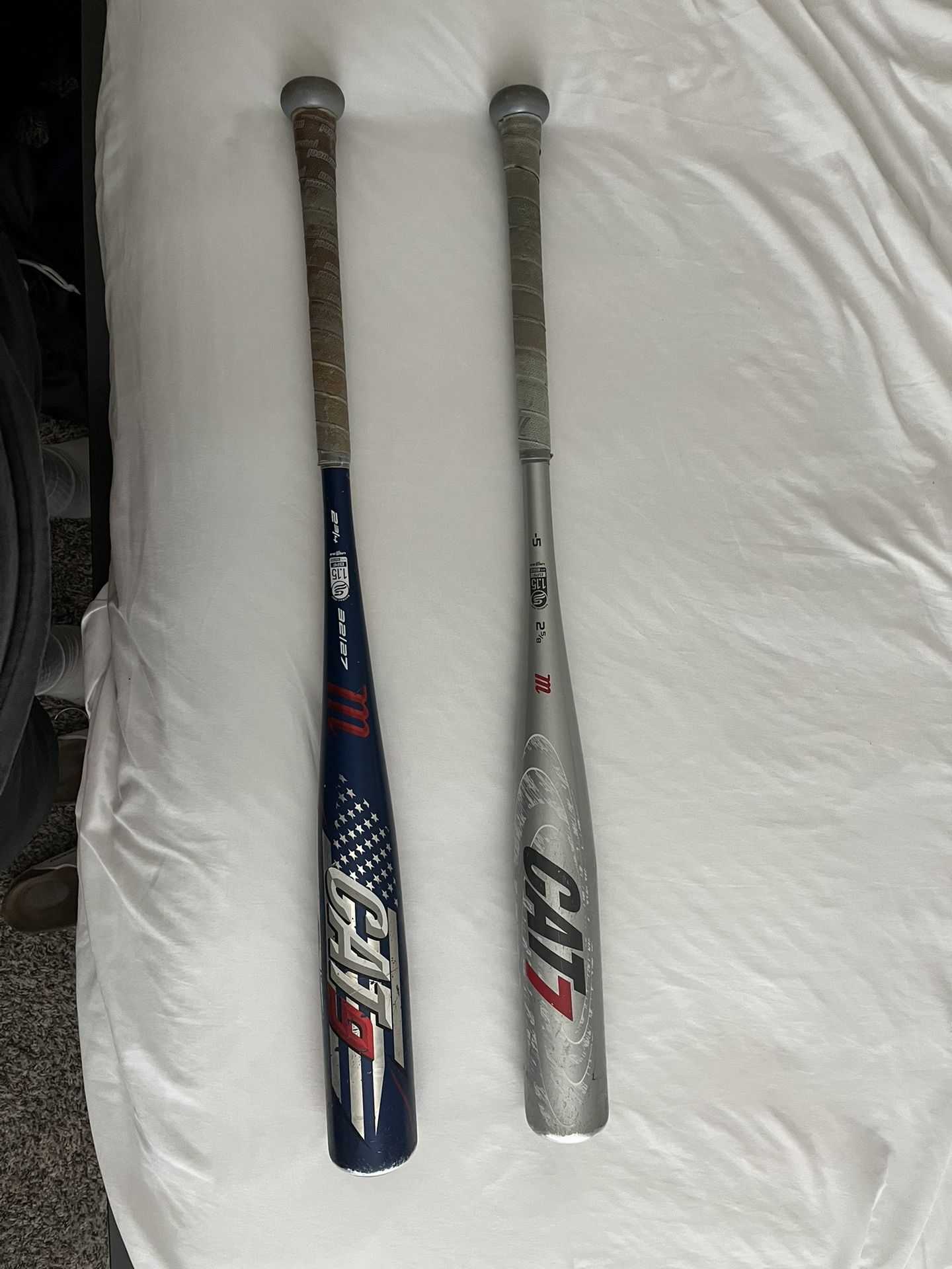 Drop 5 32in/27oz Marucci Cat 9 Pastime And Cat 7 Silver Addition