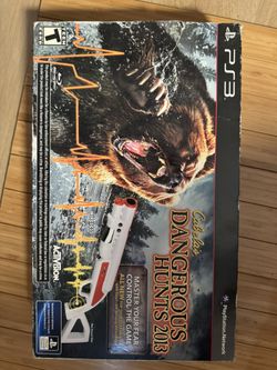 PS3 Cabela's Dangerous Hunts 2013 Top Shot Fearmaster Wireless Gun Game