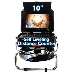 100ft 720p 10" Sewer Inspection Camera 512Hz Sonde Transmitter, Self Leveling