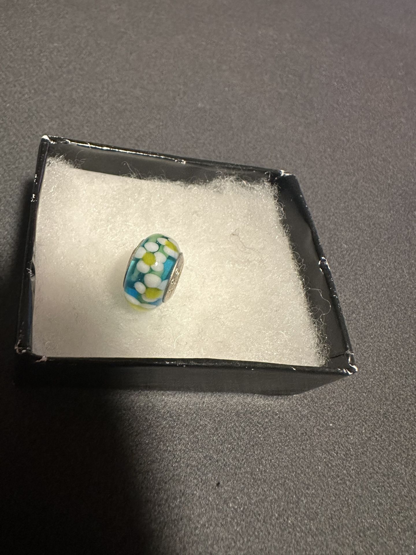 Pandora blue and yellow floral charm