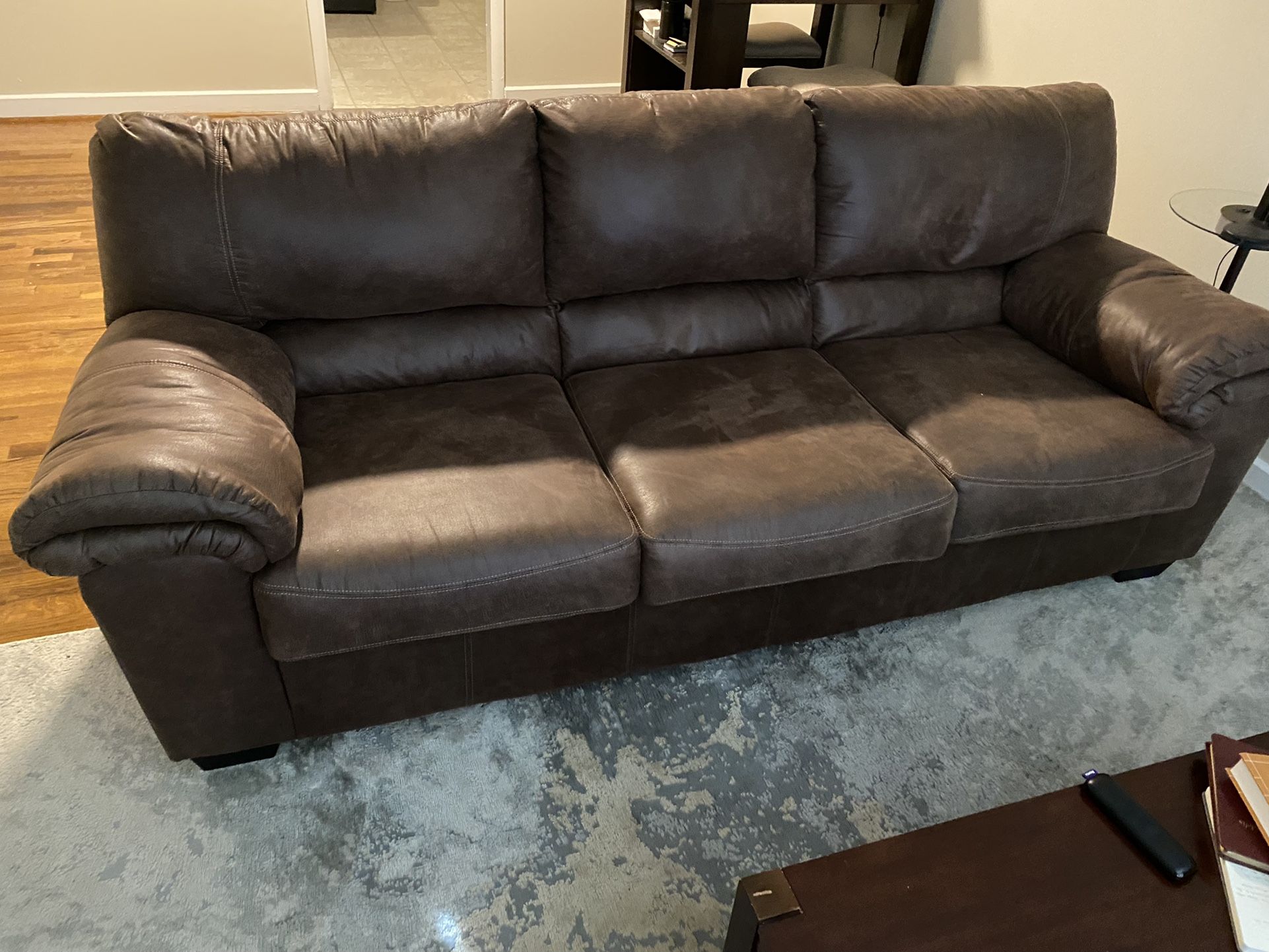 Brown Leather Couch - Great Condition 