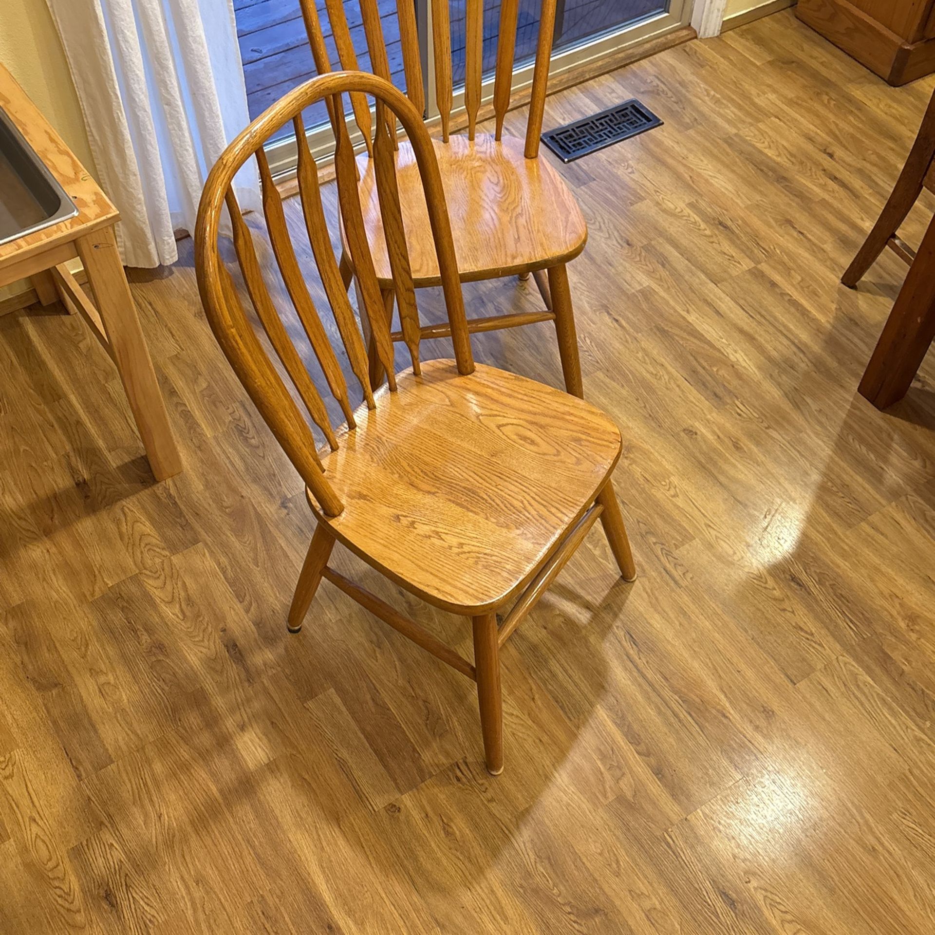 Pair Of Wooden Dining Chairs
