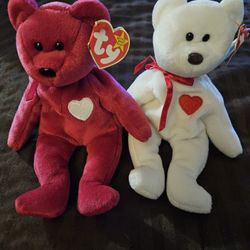 Valentine And  valentina Beanie Babies