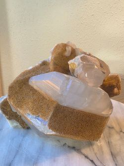8.2 lb (3717g) Quartz Crystal Cluster Specimen with Sparle Druzy Coating