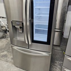 Refrigerator Cristal Instaview LG 36" Show Food Ice Maker&water Excellent Work  Nevera