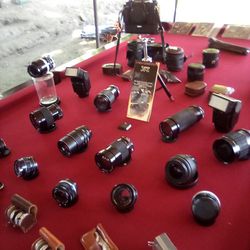 Canon A-1 Camera And Lenses