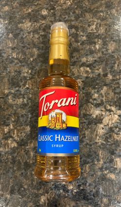 Torani Classic Hazelnut Syrup. Yes it's available