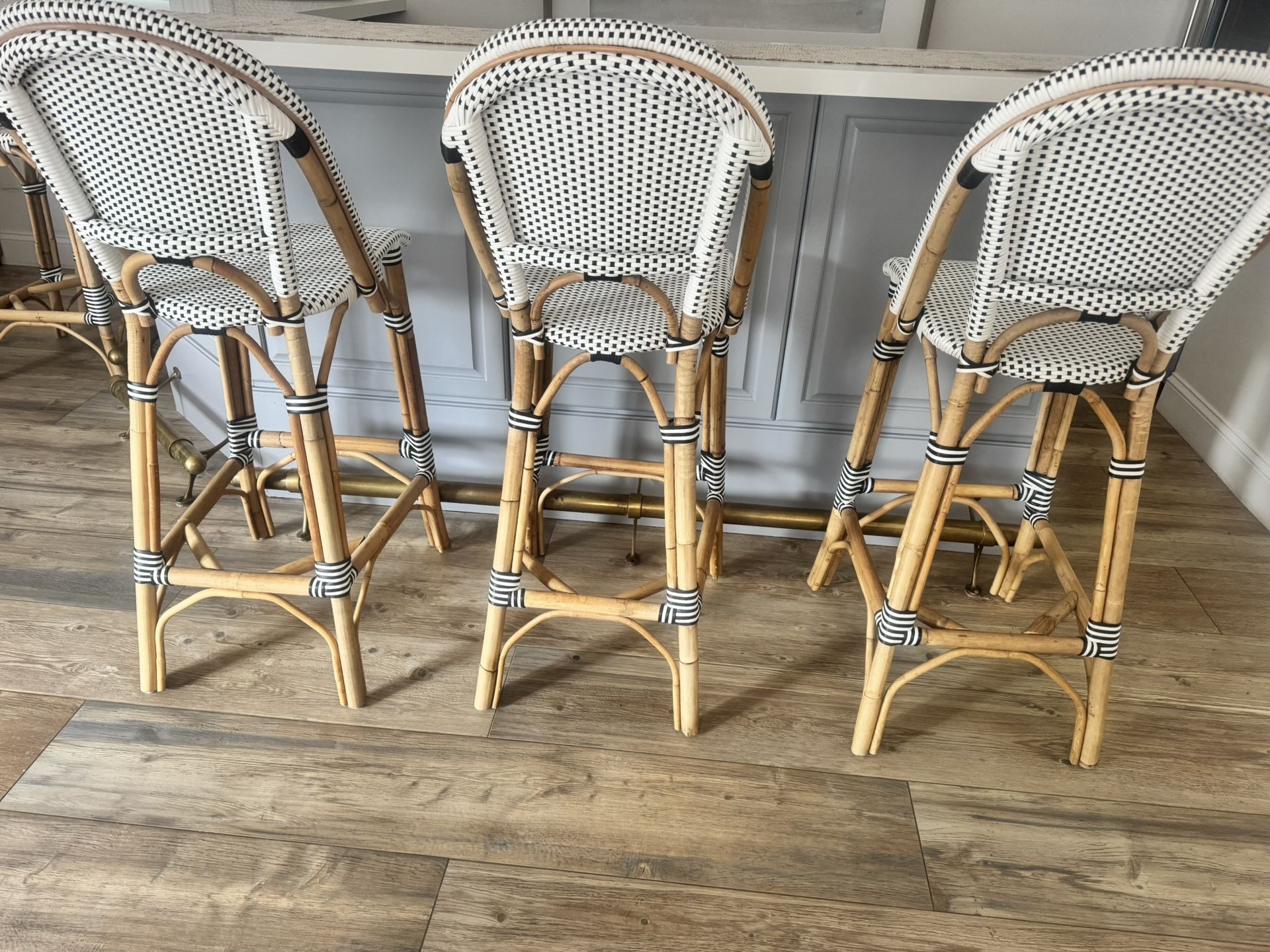 5 Serena and Lily Bar Height Stools 30”- $220 Each