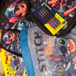 Lilo And Stitch, Backpack, Lunchpail, And Pencil Holder Bundle