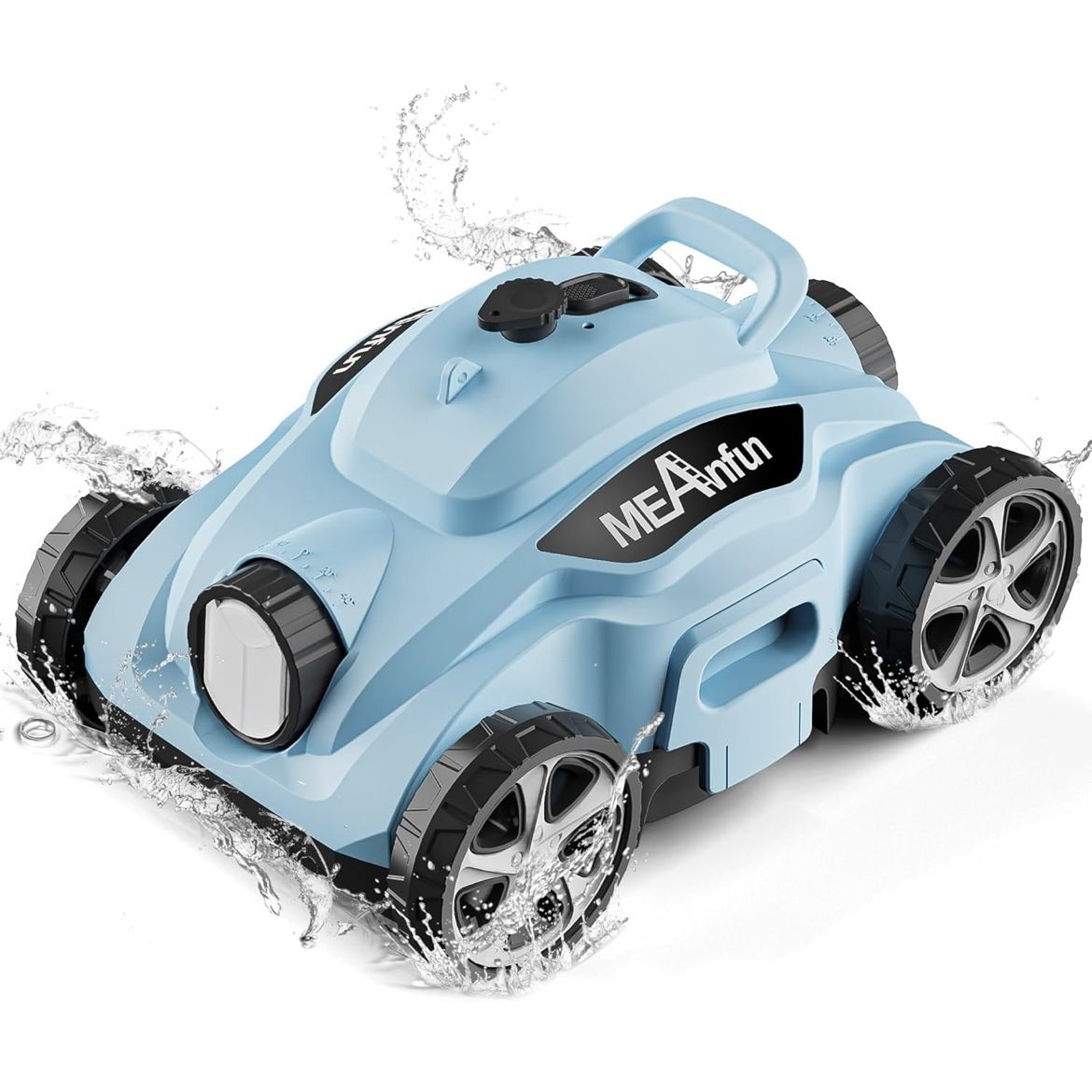 MEANFUN 2024 New Cordless Robotic Pool Vacuum Cleaner 110 Mins 1076 Sq Ft 5800ma