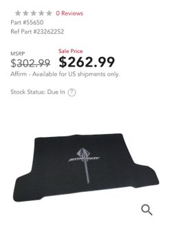 C7 corvette trunk mat