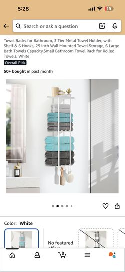 ‼️New Towel Rack With Shelf