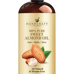 Sweet Almond Oil - 16 Fl Oz - 100% Pure and Natural - Premium Grade Carrier Oil for Skin and Hair - Hair and Body - Massage - Hexane-Free