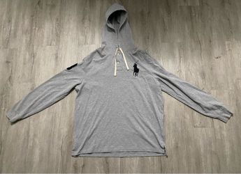 Polo Ralph Lauren Long Sleeve Rugby Big Pony Hoodie Men’s XL Heather Gray Grey