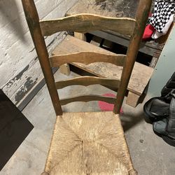 Antique Wicker Ladder back Chair