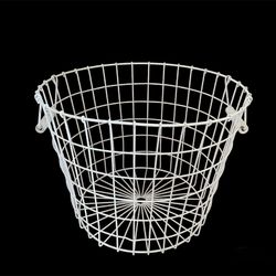 18“ White Round Wire Basket