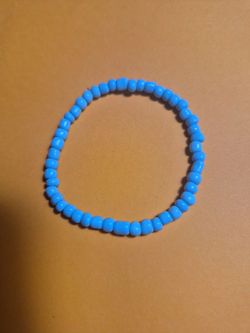 Blue homemade bracelet