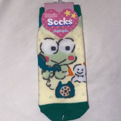Pastel Sanrio Keroppi Socks 