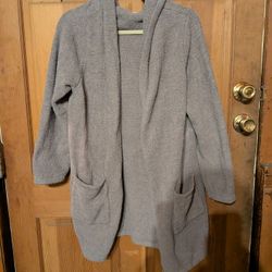  RDI Stay at Home gray soft plush hooded Sweater Size XL 