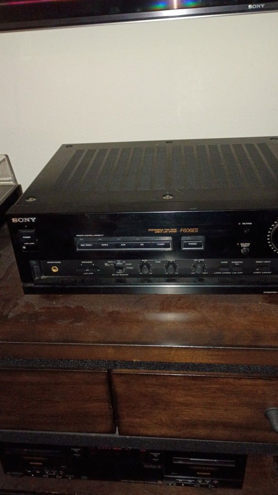 Sony TA-f606ES Intergraded Amplifier Tested Works Great Nice Phono Preamp As Well