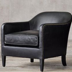 Black Leather Accent Chairs 