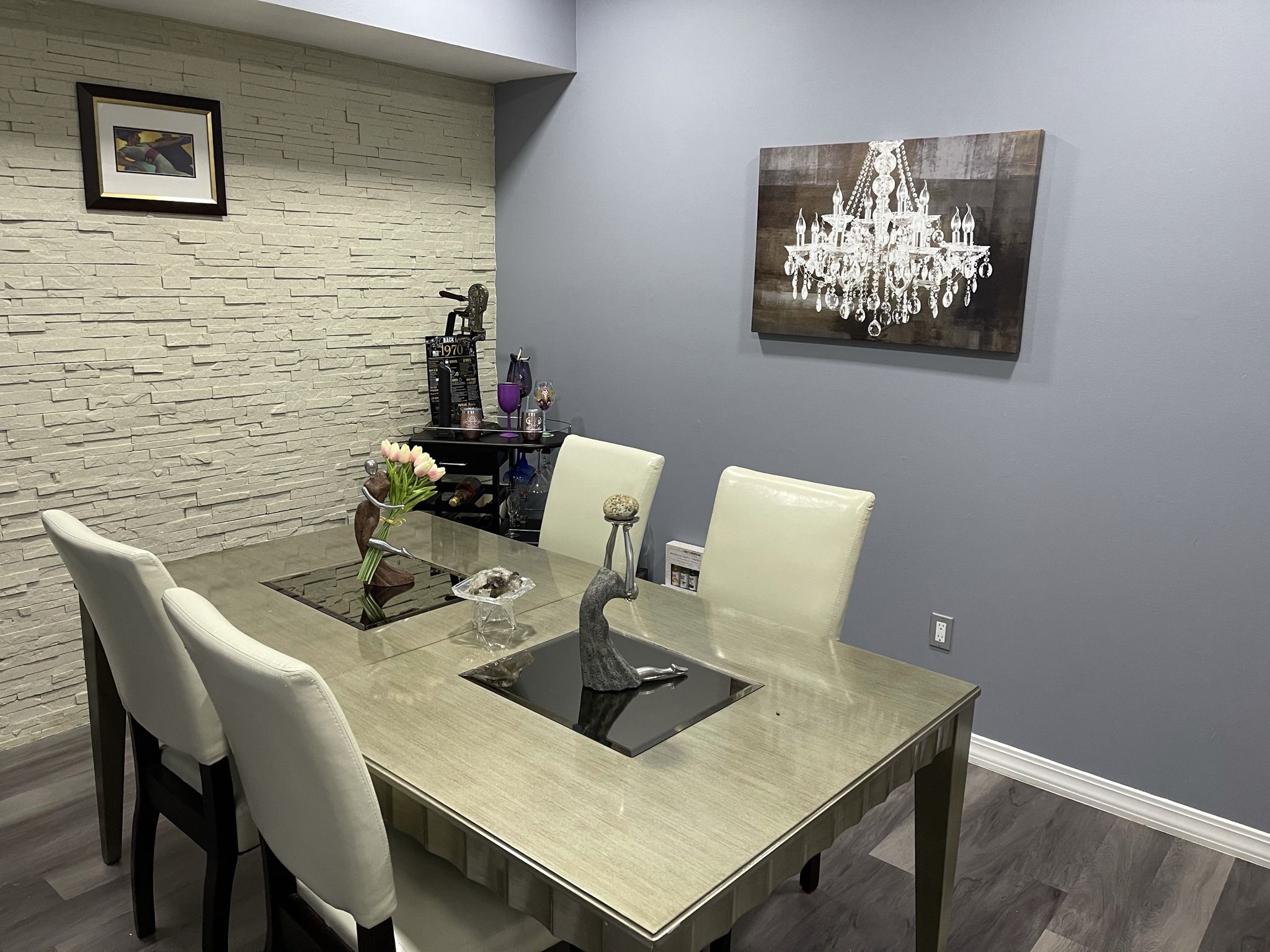 Dining Set -table 4 Chairs And Bench