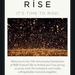 RISE Festival Saturday Gold TICKET 