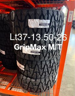 4 New 37X13.50R26 GripMax M/T 12ply high quality tires with free Installation 37-13.50-26