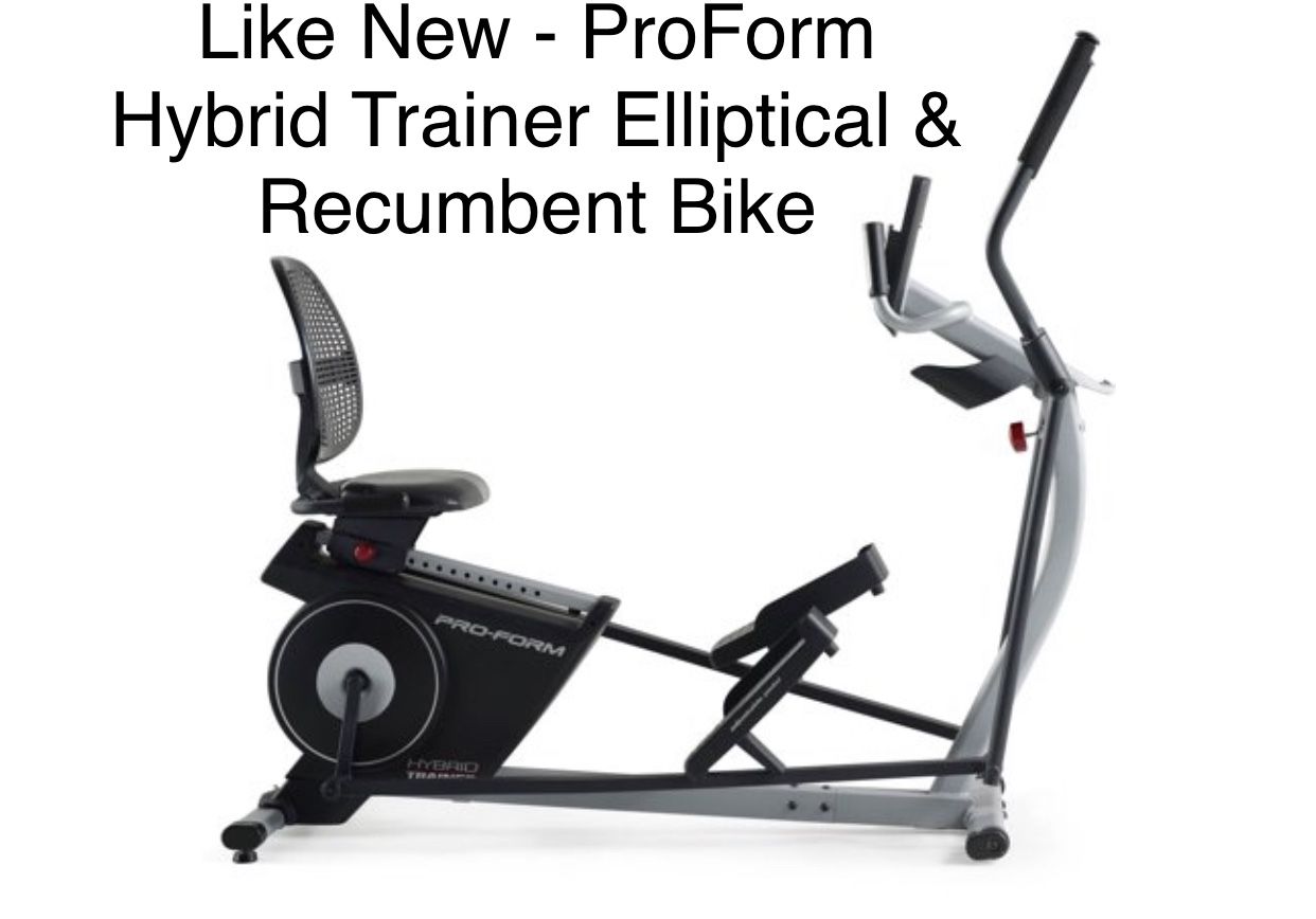 Like New - ProForm Hybrid Trainer Elliptical & Recumbent Bike, iFit Compatible