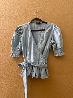 Polo Ralph Lauren Denim Wrap Blouse
