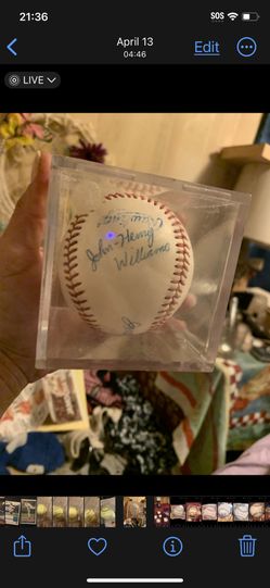 Signed Baseballs By Don Larsen,Lee Smith, Brooks Robinson, Ted Williams And  His Son John Henry, Billy Martin , Scott Ballard for Sale in Roxboro, NC -  OfferUp