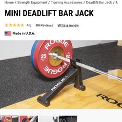 Rogue Fitness Mini Deadlift Bar Jack And Dead Wedge 
