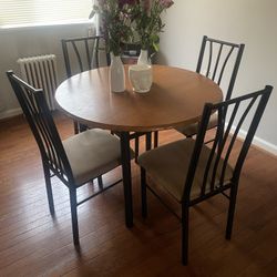 Wood and Metal  Dinning Room Set