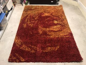 Modern carpet orange red