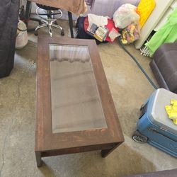 Coffee Table With Beveled Glass
