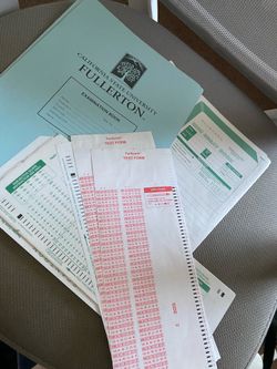 CSUF Scantrons and Blue Book
