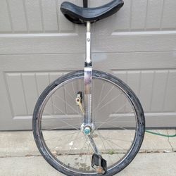 Vintage 24" Schwinn Unicycle Chrome Original Saddle