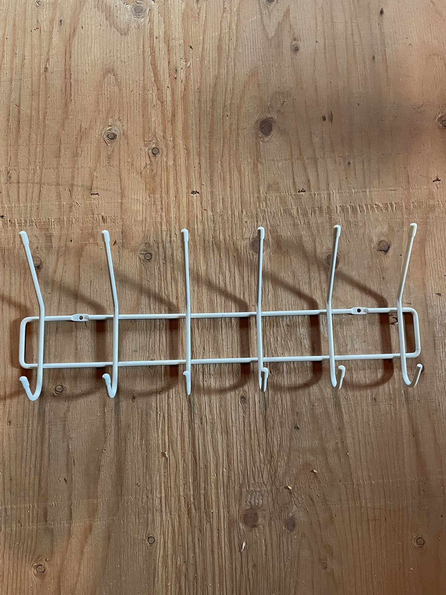 White Hooks Towel Rack Holder For Wall 8x19.5”