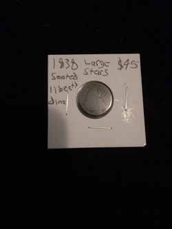 1838 Seated Liberty Dime Large Stars