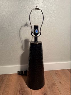 Hammered Bronze Tapered Table Lamp Base