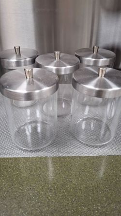 Glass Jars Set of 5 - Salon or House Storage