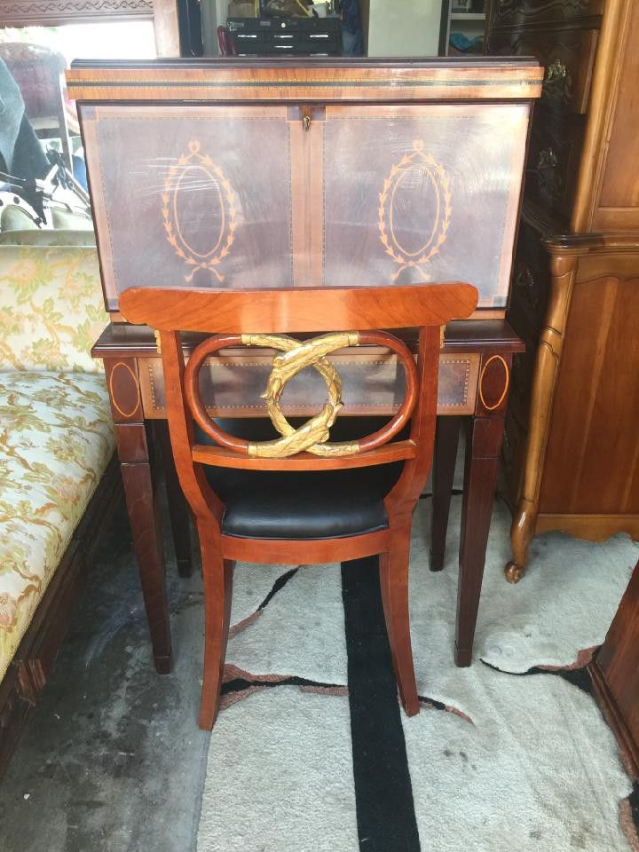 Antique Secretary Desk and Chair 