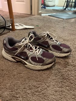 Brown running Nike shoes