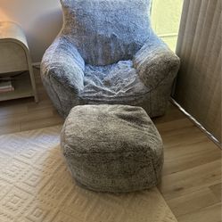 Gray Bean Chair 