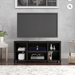 Mainstays Parsons TV Stand for TVs up to 50", Black Oak Finish