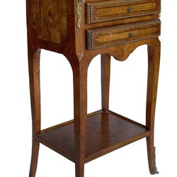 Antique French Louis XVI Night Table 3 Drawer