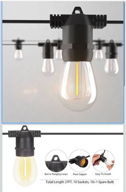 LED Outdoor String Lights, Shatterproof IP65 for Patio Lightings Outdoor