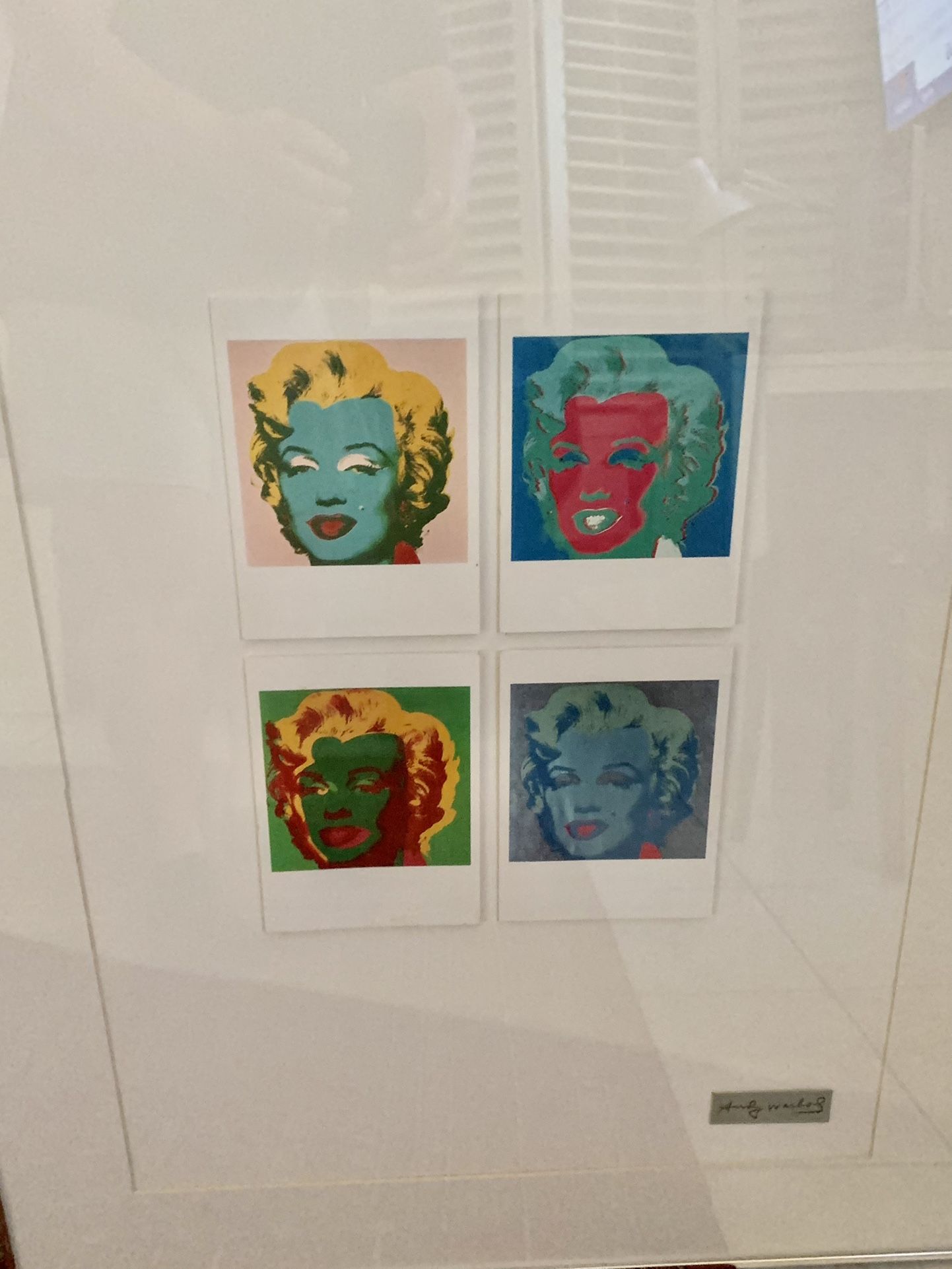 Art Andy Warhol Vintage Cards Framed Kendall Area Pick Up