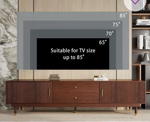 Modern Wood TV Stand with Storage